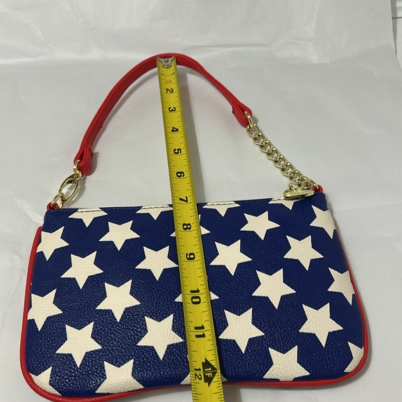 Betsey Johnson Red White Blue Star Clutch Handbag New Without Tags - Picture 13 of 13